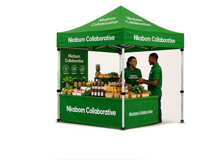 Nkabom Collaborative exhibition tent